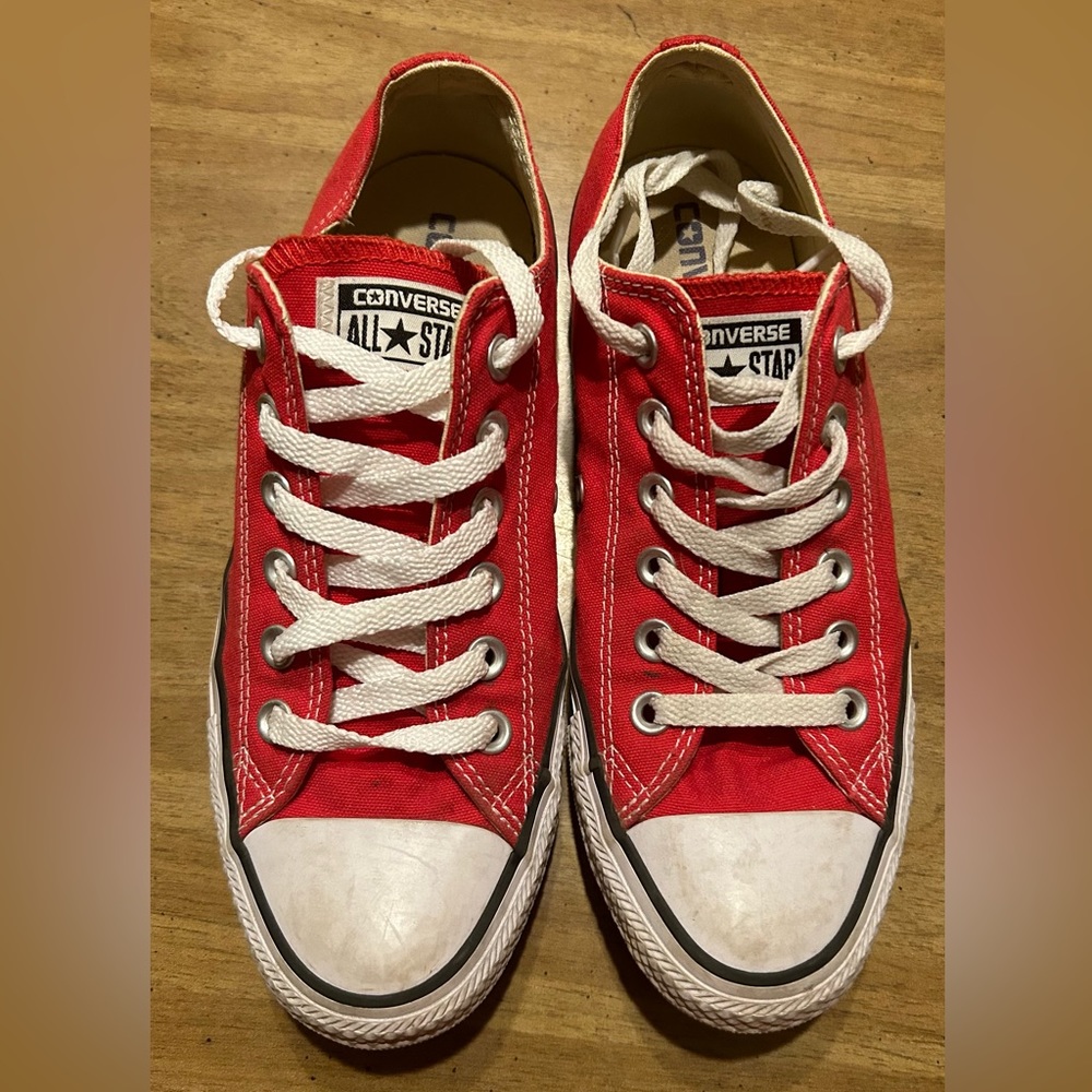 Red Converse Low Tops